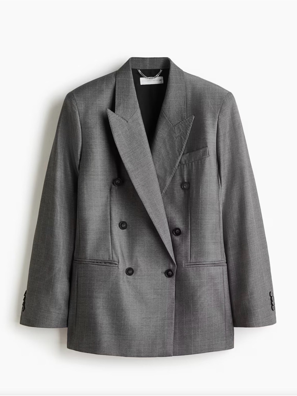 H&M x STELLA MCCARTNEY Double-Breasted Gray Blazer